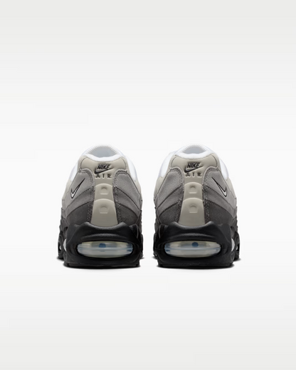 Men's Nike Air Max 95 Black Metallic Silver Shoes