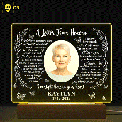 Custom Photo Missing You Always - Personalized 3D Led Light Wooden Base