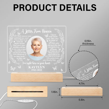 Custom Photo Missing You Always - Personalized 3D Led Light Wooden Base