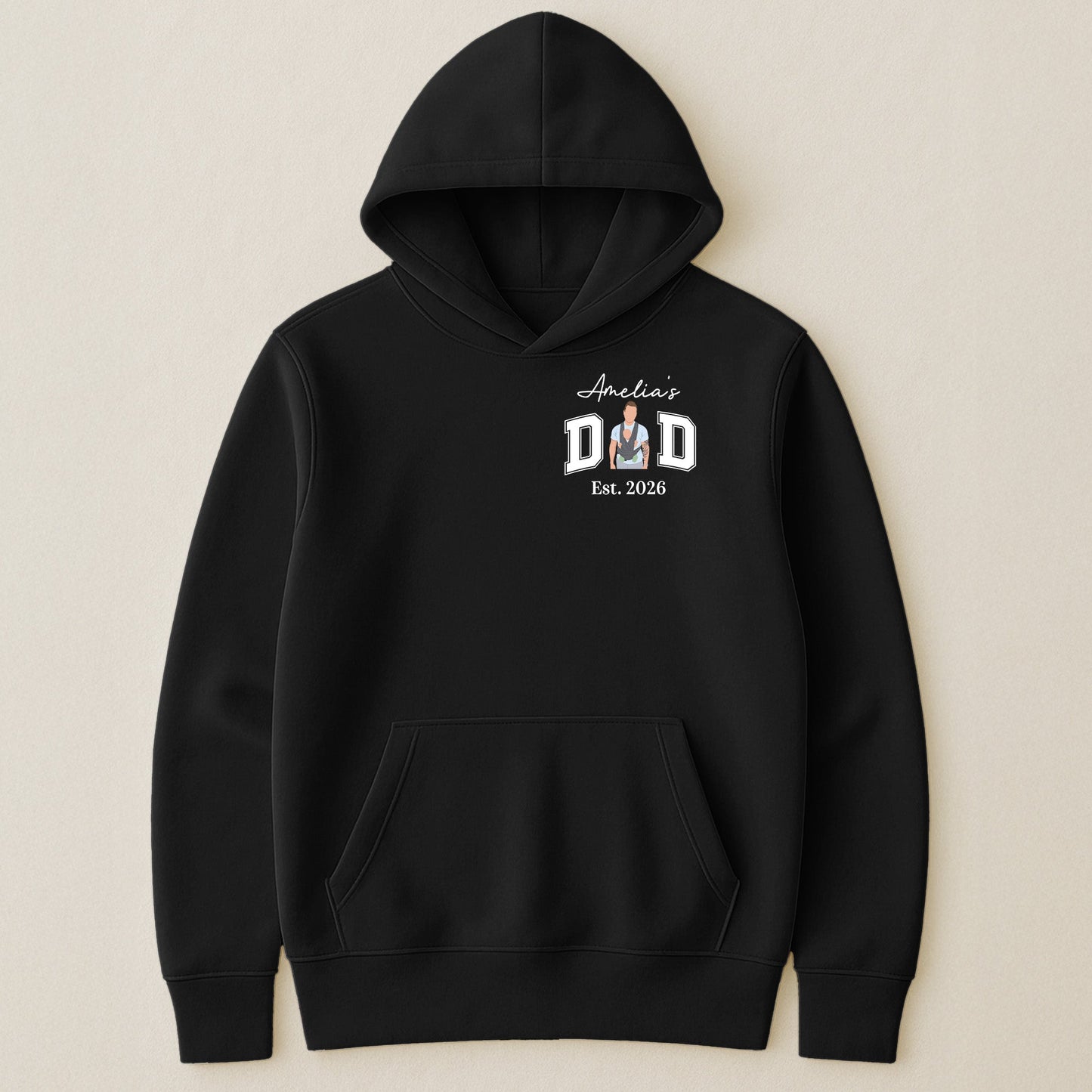 New Dad, Mom, 1st Parents - Custom Name & Photo Faceless Art - Personalized Shirt