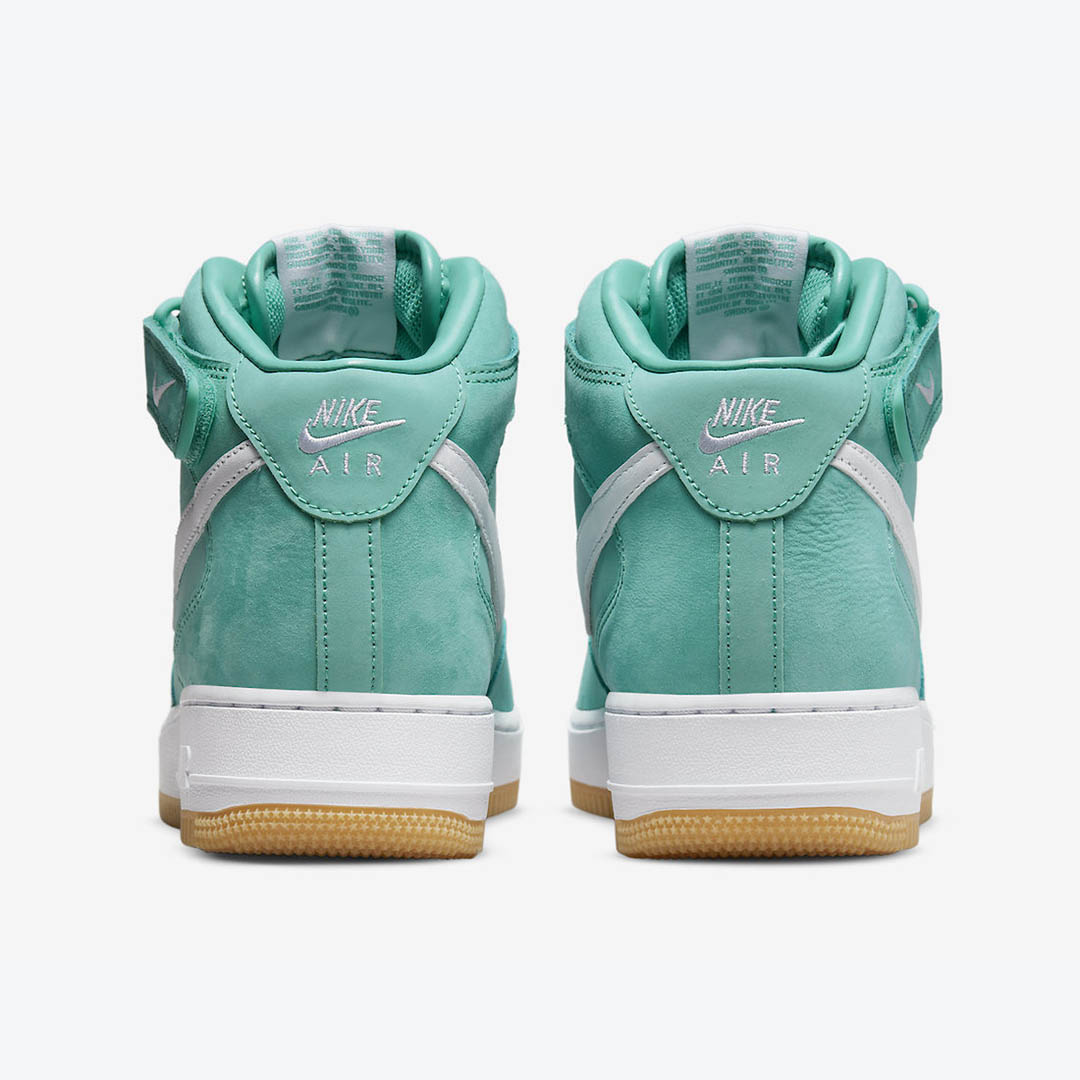 Men's Nike Air Force 1 Mid Washed Teal Shoes