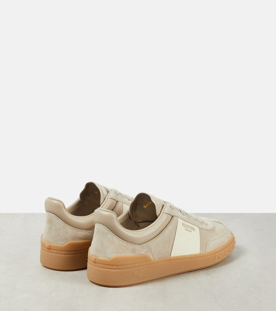 Men's Valentino Garavani Upvillage Low-Top Beige Sneakers