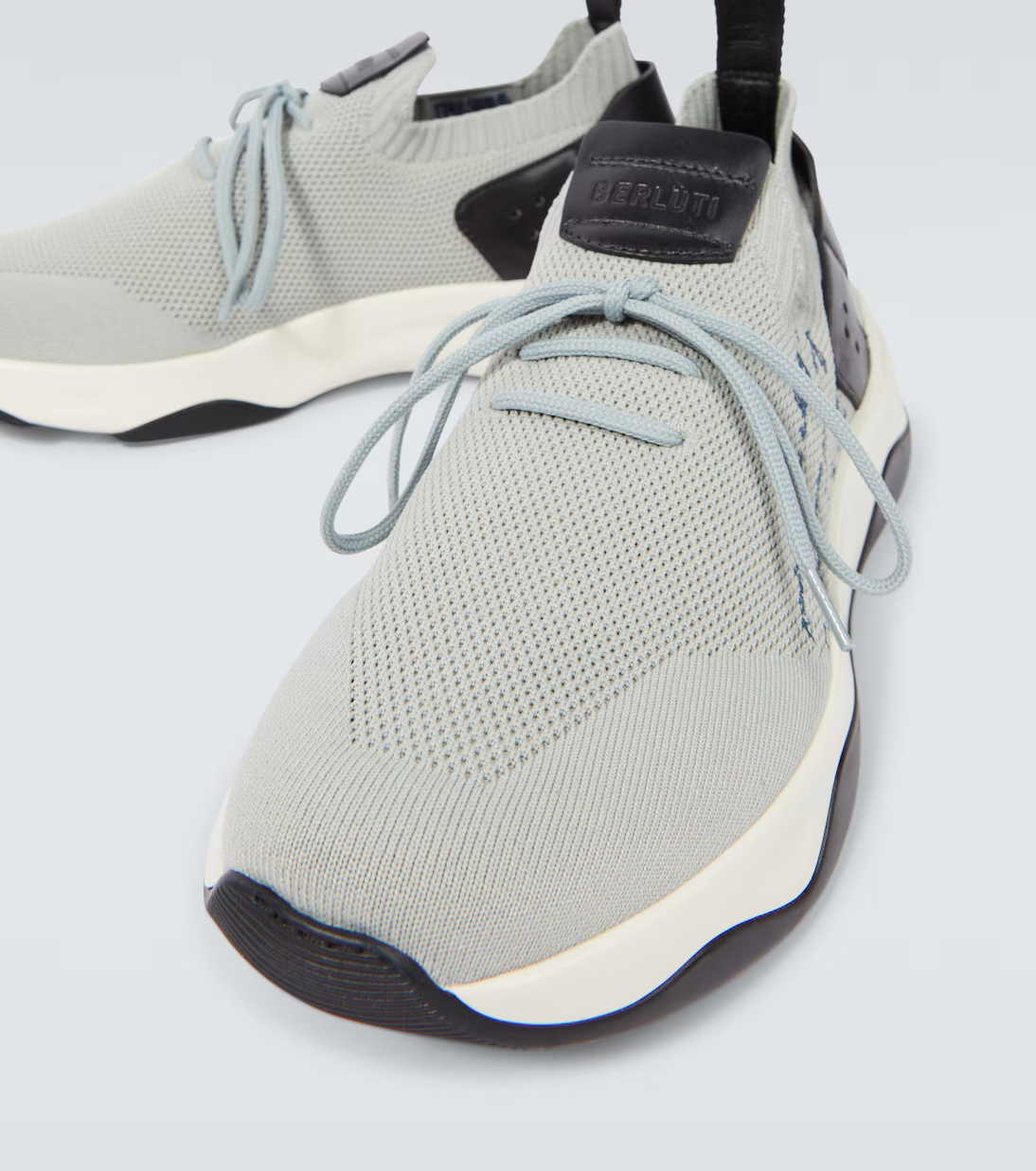 Men's Berluti Shadow Embroidered Grey Sneakers