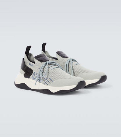 Men's Berluti Shadow Embroidered Grey Sneakers