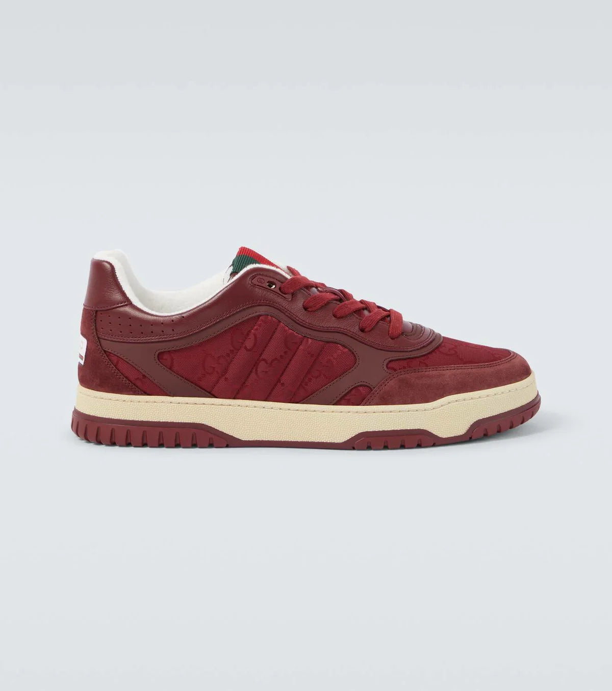 Men's Gucci Re-Web Burgundy Sneakers