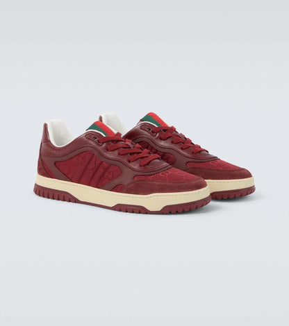 Men's Gucci Re-Web Burgundy Sneakers