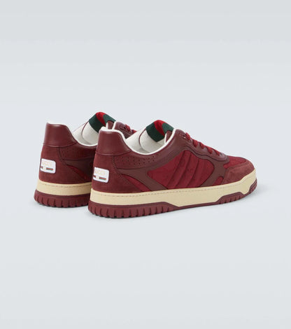 Men's Gucci Re-Web Burgundy Sneakers