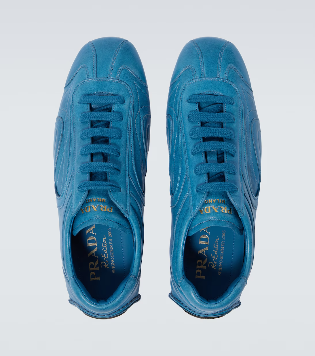 Men's Prada Montecarlo Re-Edition 2005 Leather Blue Sneakers