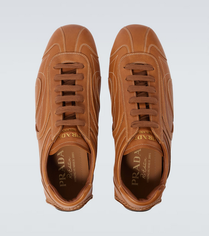 Men's Prada Montecarlo Re-Edition 2005 Leather Brown Sneakers