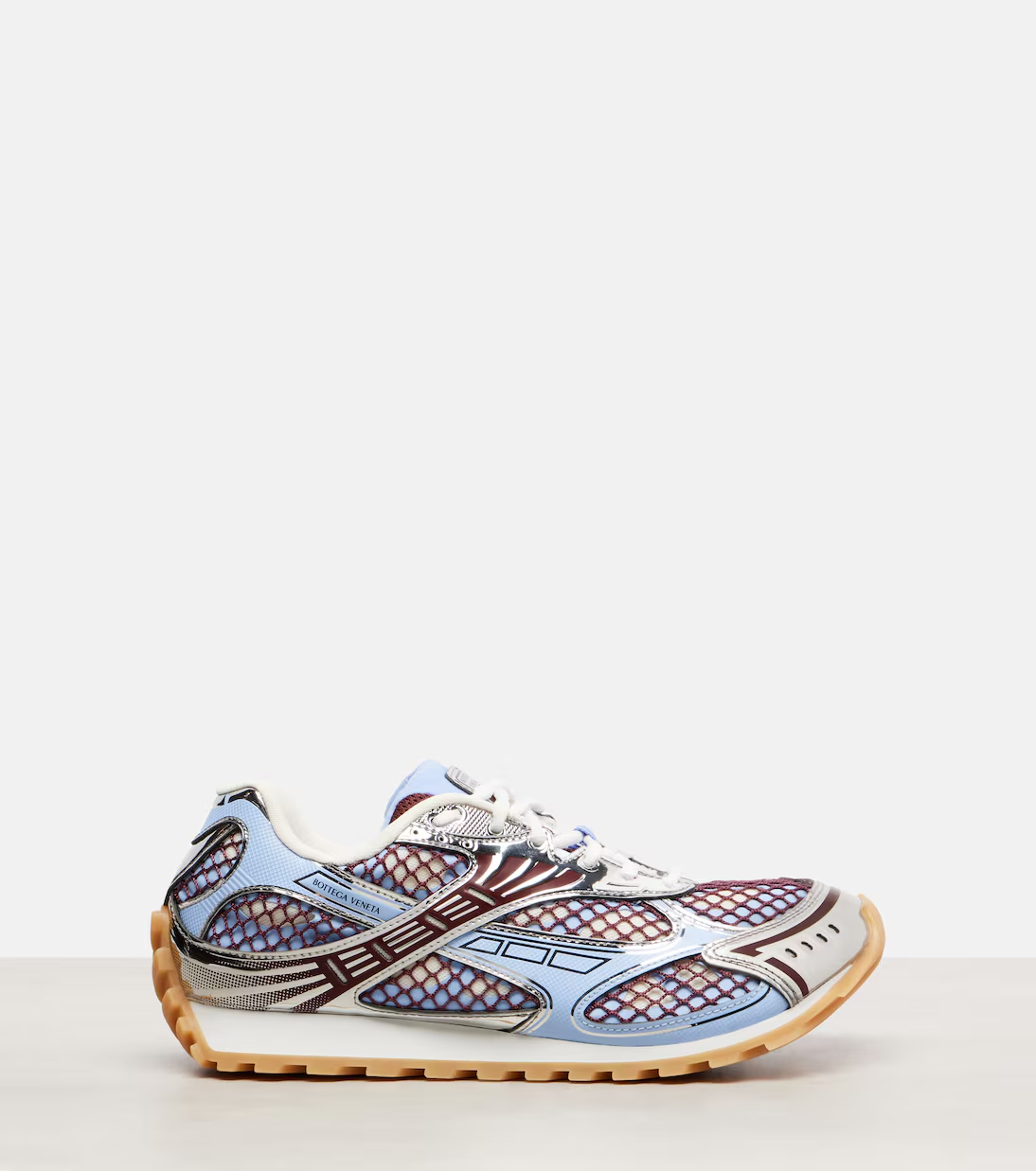 Men’s Bottega Veneta Orbit Blue Brown Silver Sneakers