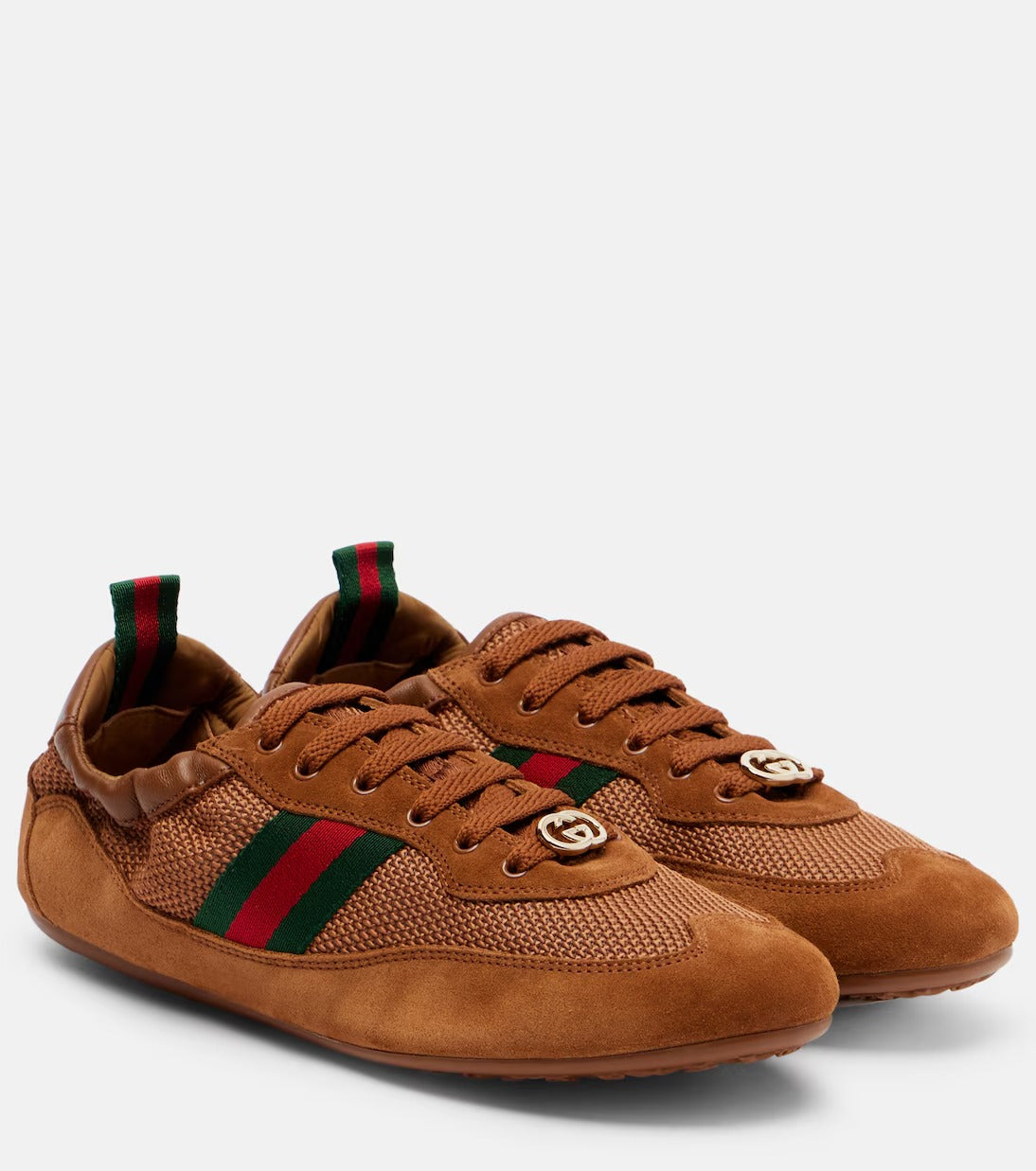 Men's Gucci Shift Brown Fabric Sneakers