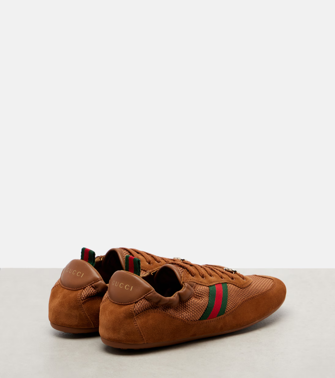 Men's Gucci Shift Brown Fabric Sneakers