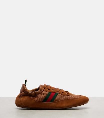 Men's Gucci Shift Brown Fabric Sneakers