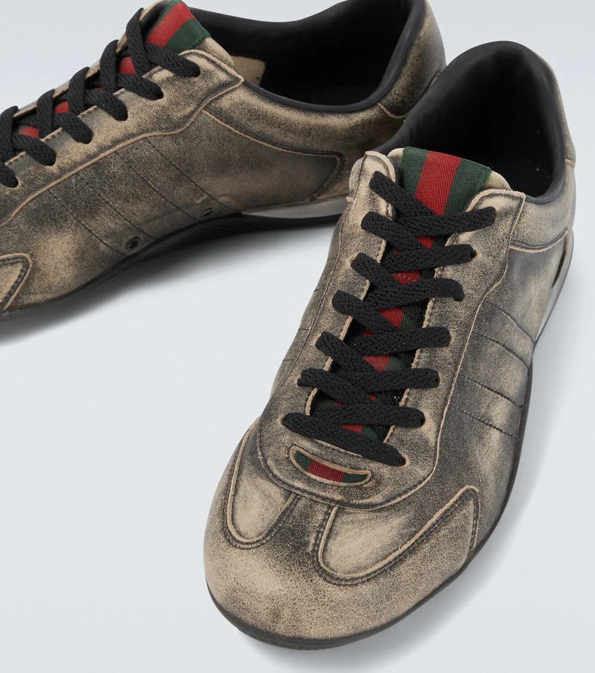 Men's Gucci Shift Black Leather Sneakers