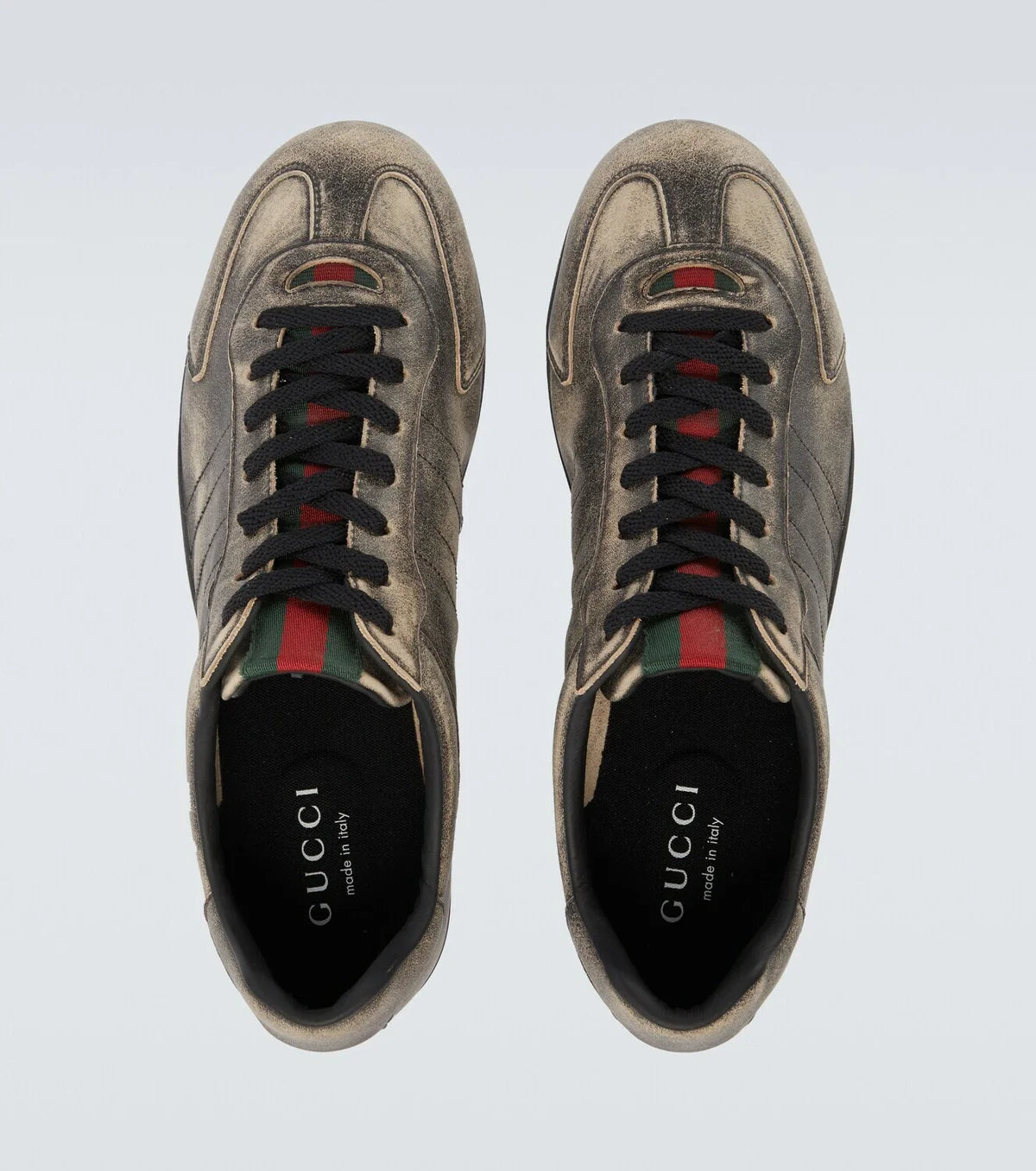 Men's Gucci Shift Black Leather Sneakers