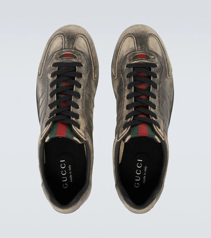 Men's Gucci Shift Black Leather Sneakers