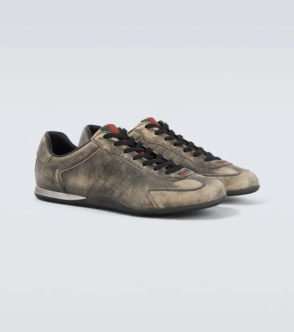 Men's Gucci Shift Black Leather Sneakers