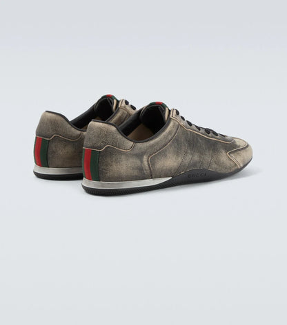 Men's Gucci Shift Black Leather Sneakers