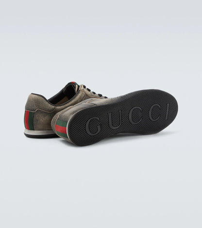 Men's Gucci Shift Black Leather Sneakers