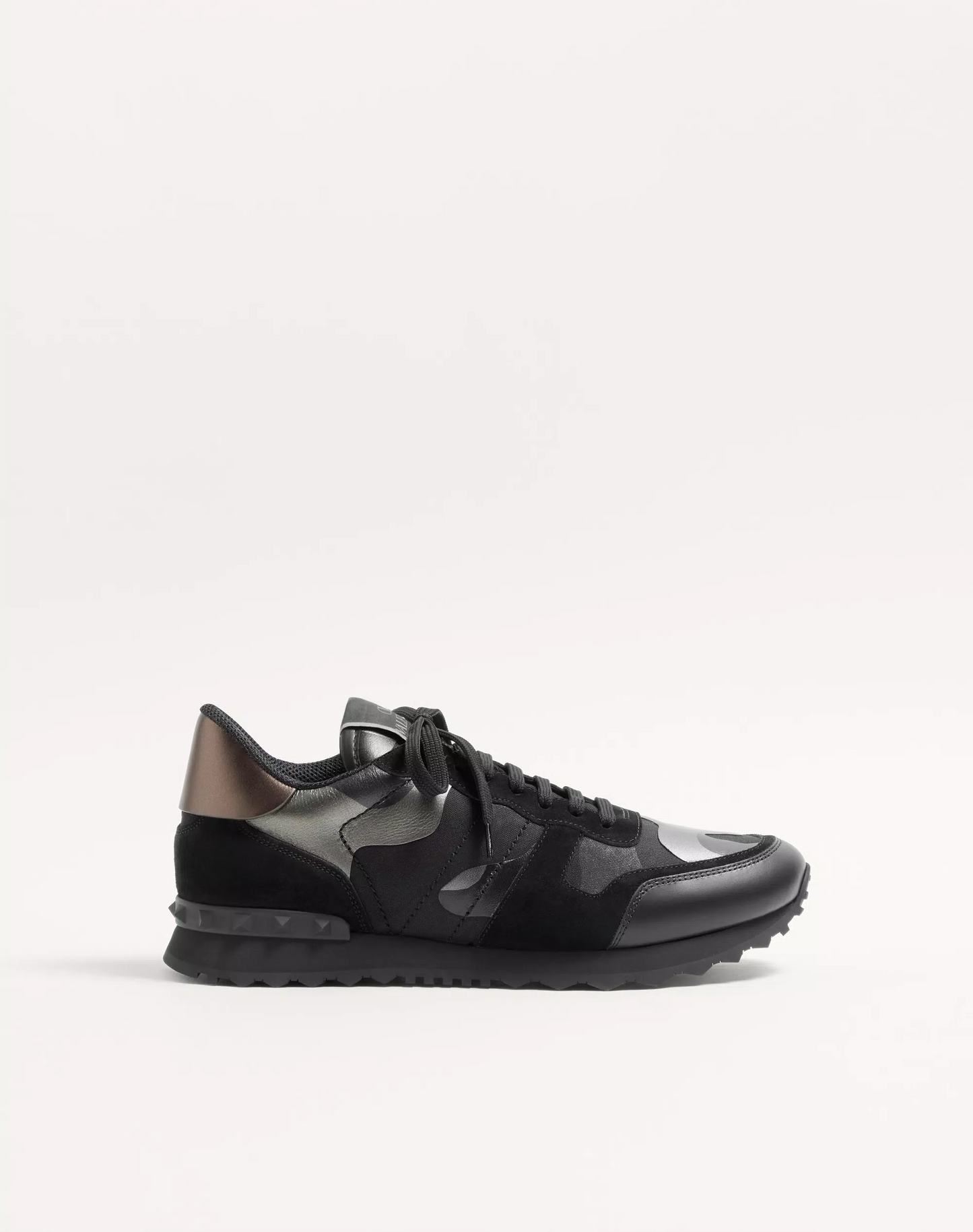 Men's Valentino Camo Rock Runners Black Sneakers