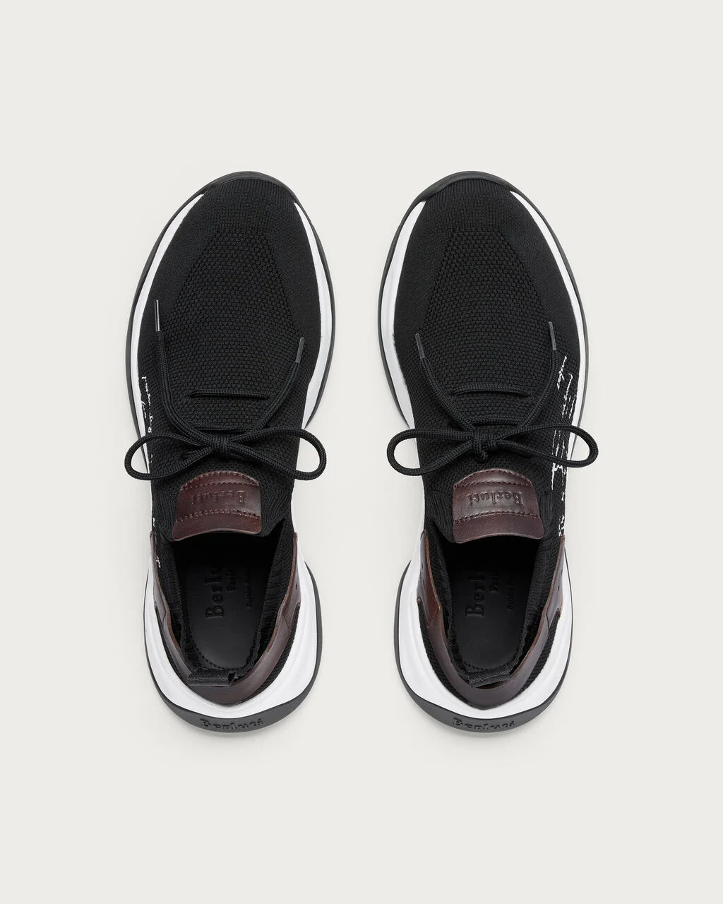 Men's Berluti Shadow Embroidered Black Sneakers