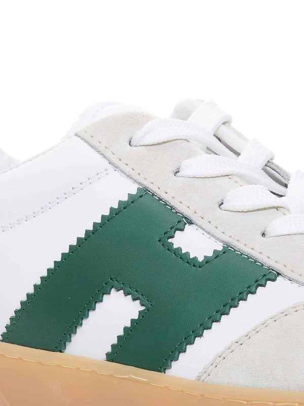 Men's Hogan White Green Sneakers