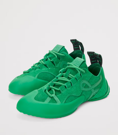Men's Grip Sneaker In Calfskin Suede Jungle Green Sneakers