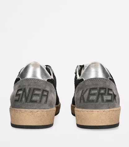 Golden Goose Women's Ball Star Gray  Glitter Low-Top Sneakers