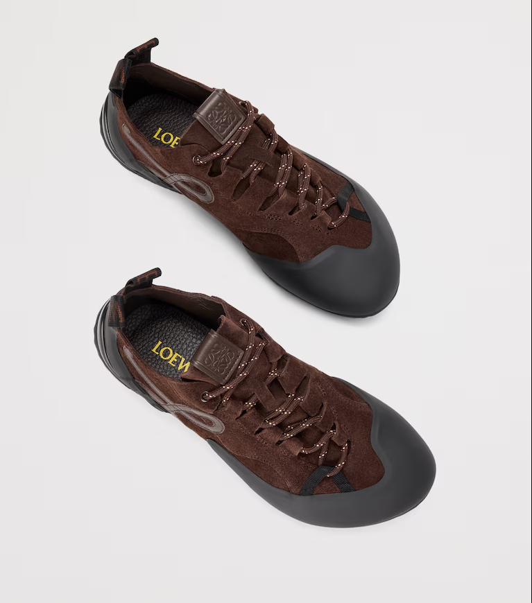 Men's Grip Sneaker In Calfskin Suede Dark Brown Sneakers