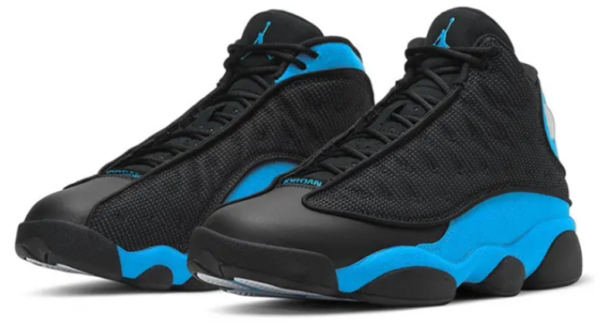 Men's Nike Air Jordan 13 Black University Blue Shoes