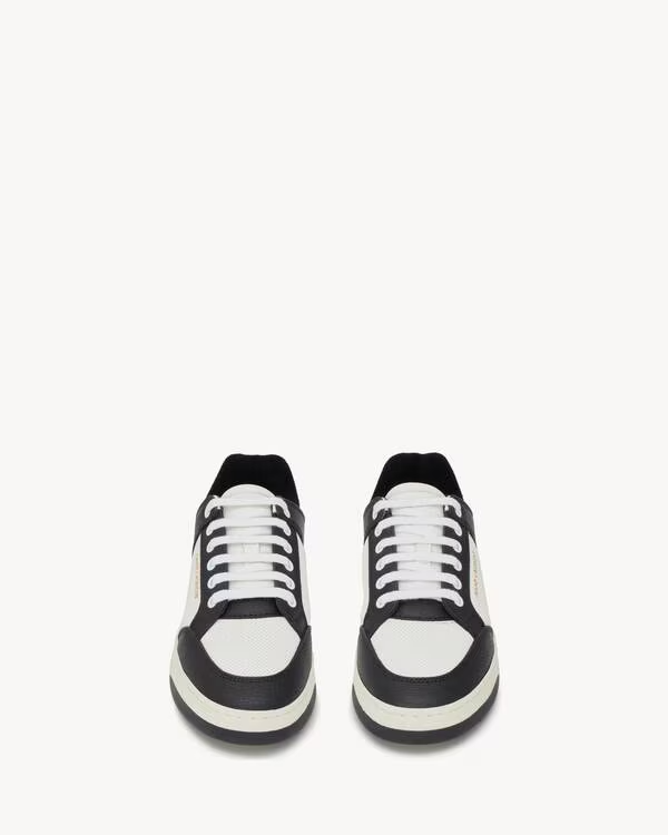 Men's Saint Laurent Low Top Black And White Sneakers
