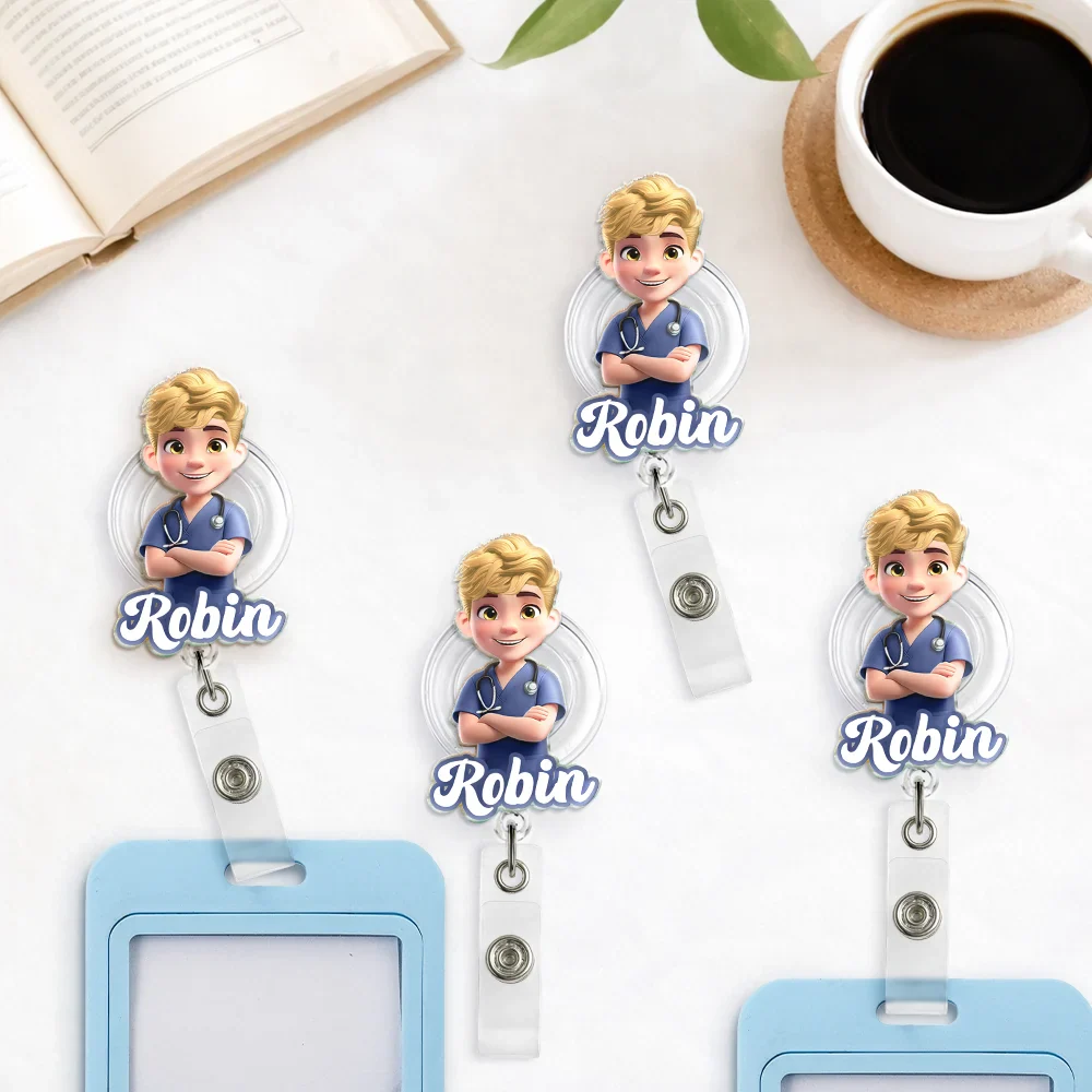 3D Effect Nurse Name - Personalized Badge Reel