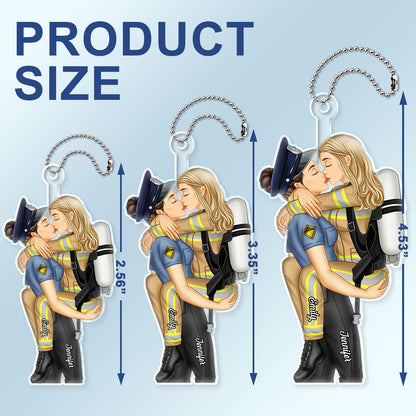 Couple Kissing Occupation - Gift For Couples, Nurse - Personalized Acrylic Car Hanger