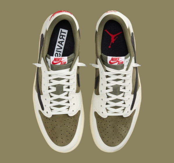 Men's Travis Scott x Air Jordan 1 Retro Low ‘ Medium Olive' Shoes