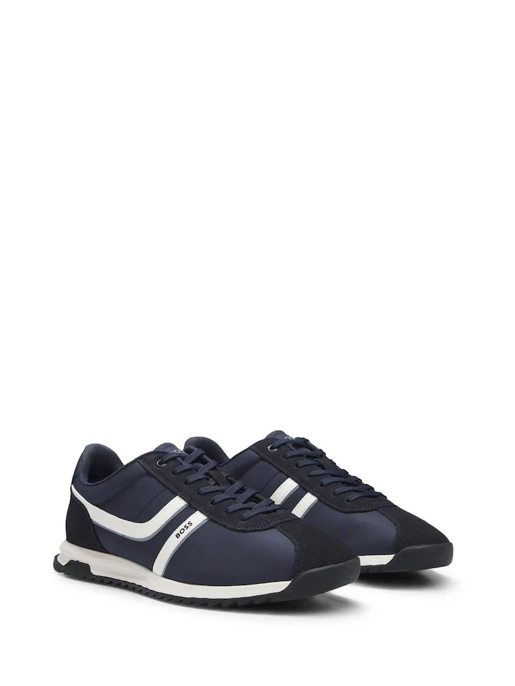 Men’s BOSS Blue Levon Logo Trainers Blue Sneakers
