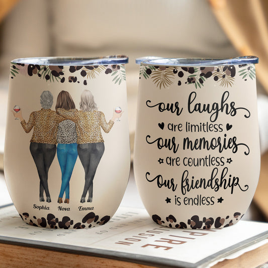We'll Be Friends Until We're Old And Senile - Personalized Wine Tumbler - Birthday Gift Ideas - Gift For Friend