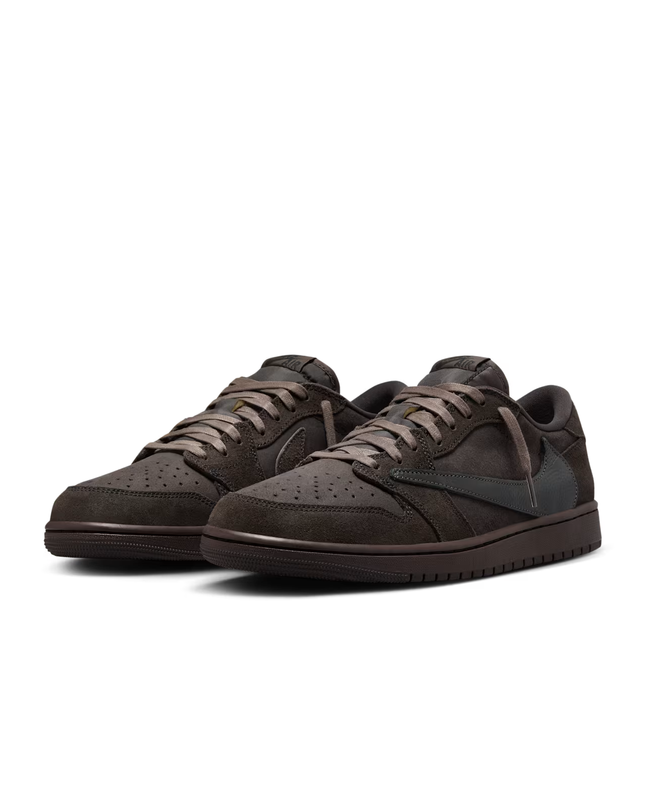 Men's Travis Scott x Air Jordan 1 Retro Low ‘ Velvet Brown and Dark Mocha' Shoes