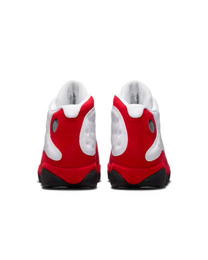 Men's Nike Air Jordan 13 Retro White and University Red Shoes
