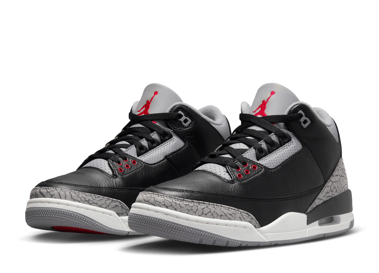 Men's Air Jordan 3 Black Cement Shoes
