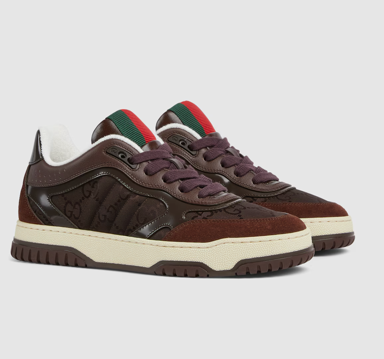 Men's Gucci Re-Web Brown Sneakers