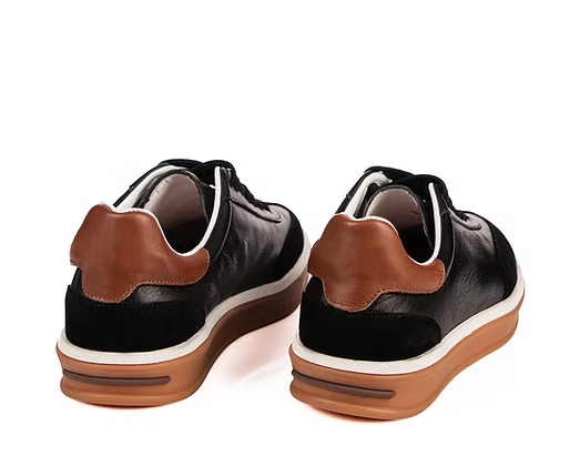Men's Loro Piana Tennis Walk Black Tobacco Sneakers