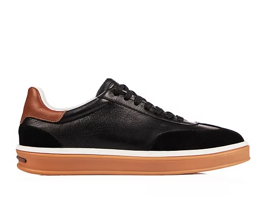 Men's Loro Piana Tennis Walk Black Tobacco Sneakers