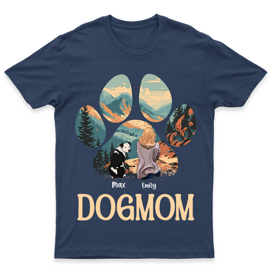 Dog Mom Personalized Custom T-Shirt Gift For Dog Lovers