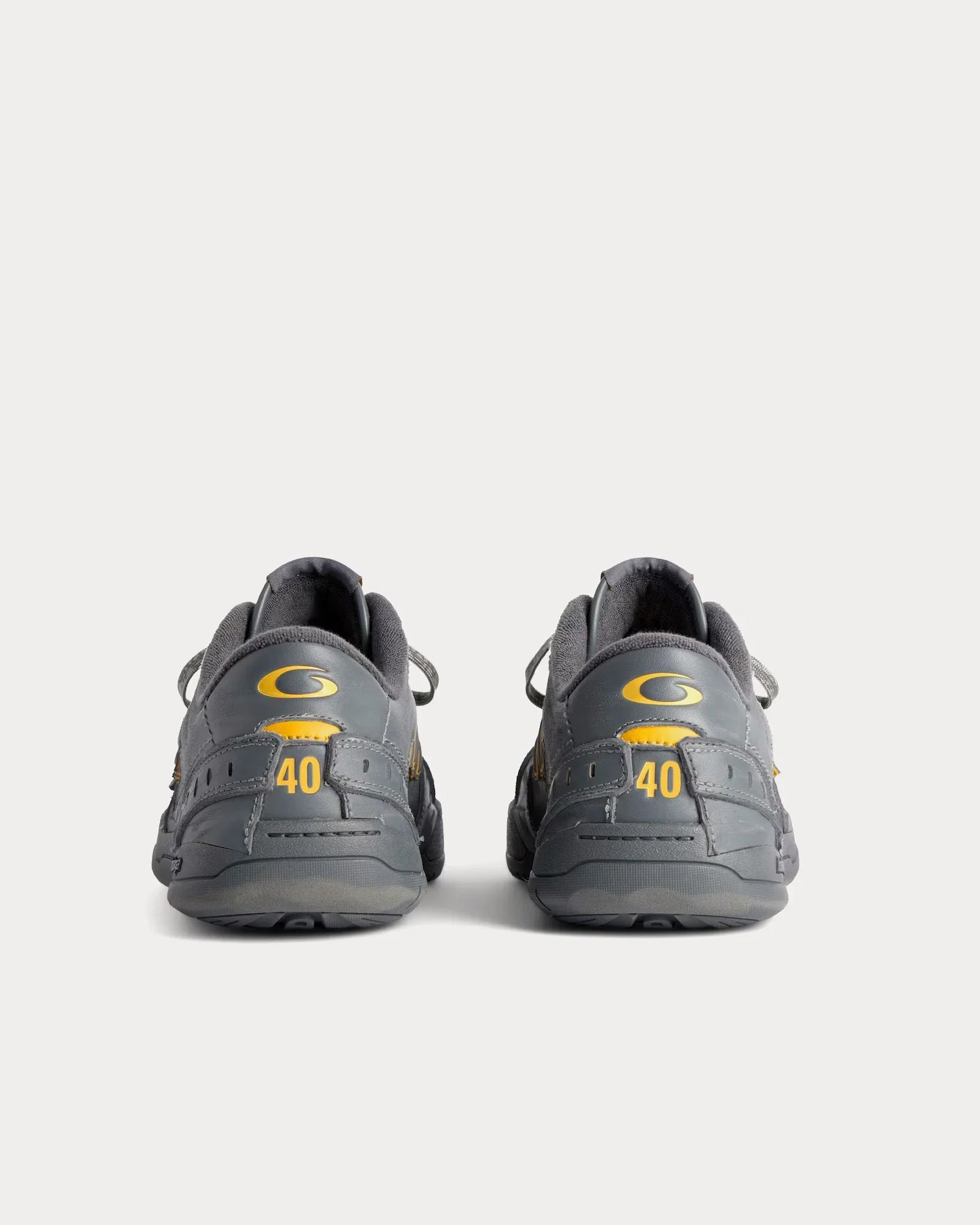 Men' Balenciaga Hamptons Worn-out Trainers Grey Yellow Low Sneaker