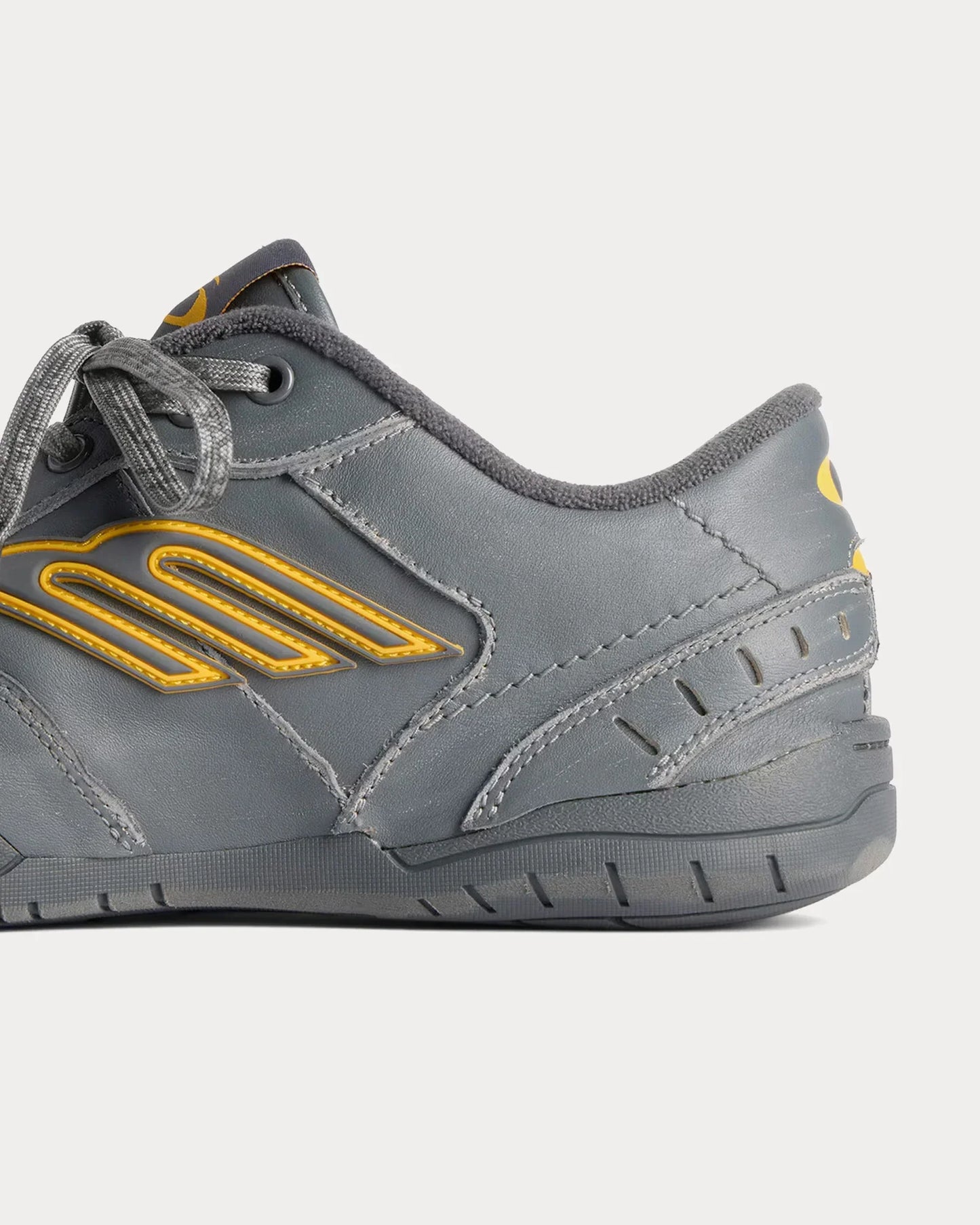 Men' Balenciaga Hamptons Worn-out Trainers Grey Yellow Low Sneaker