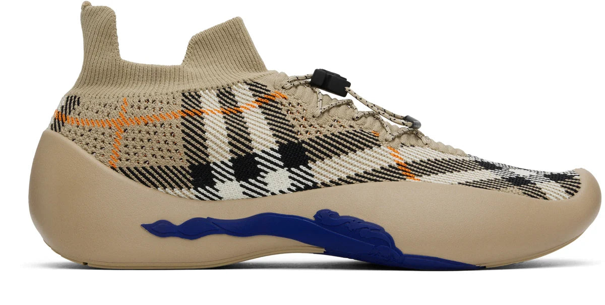 Men’s Burberry burbery Neptune Check Knit Sand Ip Check Sneakers