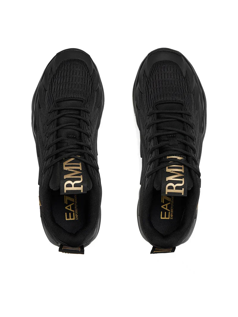 Men's EA7 Infinity Venom Black & Gold Sneakers