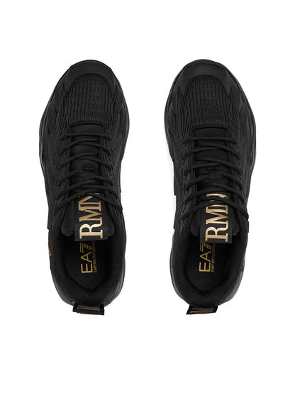Men's EA7 Infinity Venom Black & Gold Sneakers