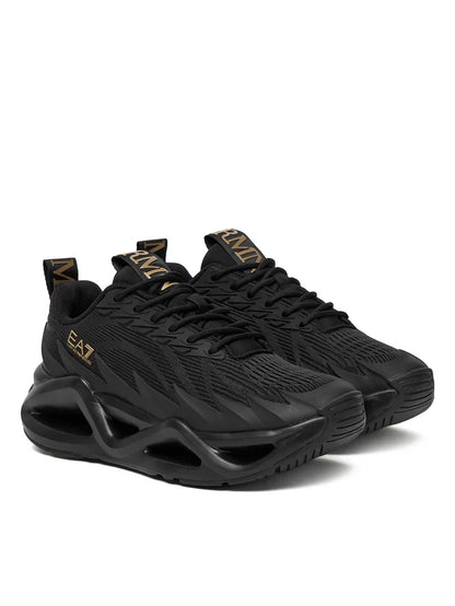 Men's EA7 Infinity Venom Black & Gold Sneakers