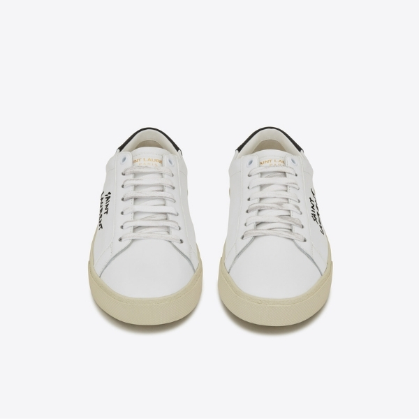 Men's Saint Laurent Court Classic SL06 White Black Sneakers